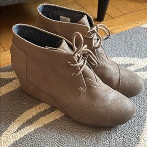 TOMS wedge booties